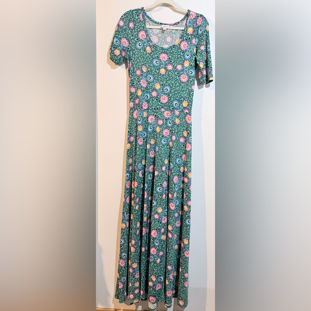 Floral Green Maxi Dress